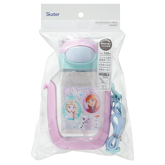 【お取り寄せ商品】ワンプッシュストローボトル 530ml アナと雪の女王25