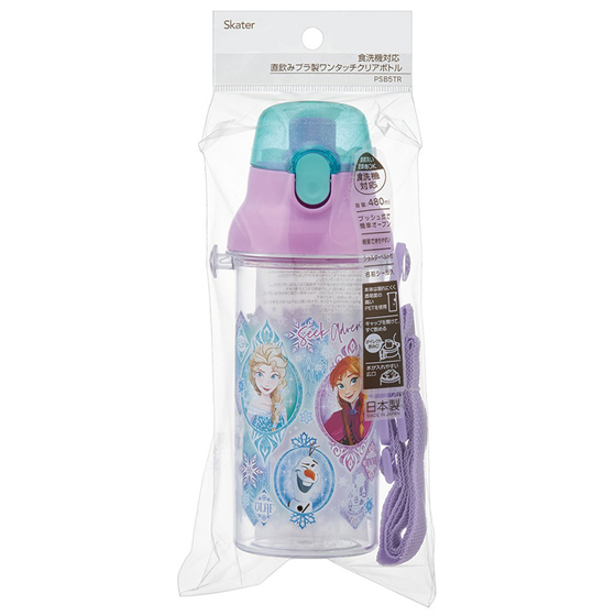 【お取り寄せ商品】食洗機対応 プラクリアボトル 480ml アナと雪の女王25