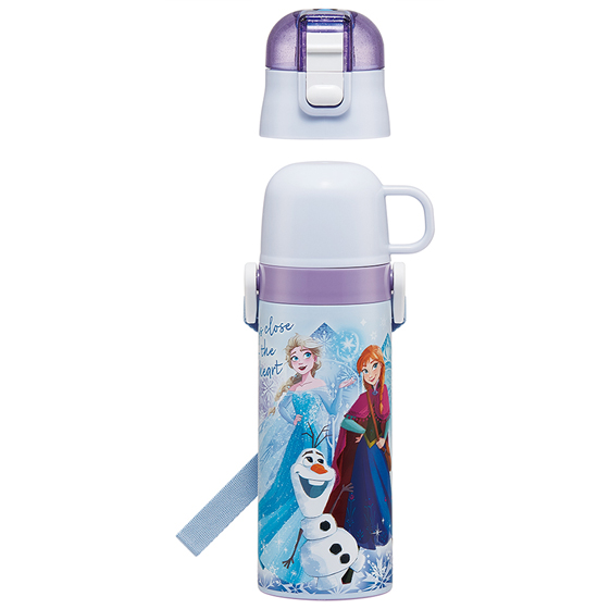 【お取り寄せ商品】超軽量2WAY ステンレスボトル 直飲み470ml コップ飲み430ml アナと雪の女王25