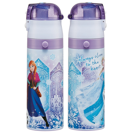 【お取り寄せ商品】超軽量2WAY ステンレスボトル 直飲み470ml コップ飲み430ml アナと雪の女王25