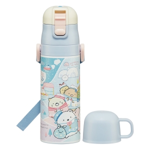 【お取り寄せ商品】超軽量2WAY ステンレスボトル 直飲み470ml コップ飲み430ml すみっコぐらし