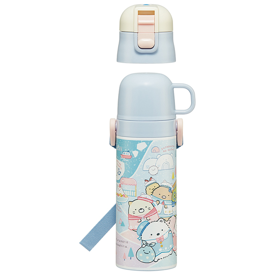 【お取り寄せ商品】超軽量2WAY ステンレスボトル 直飲み470ml コップ飲み430ml すみっコぐらし
