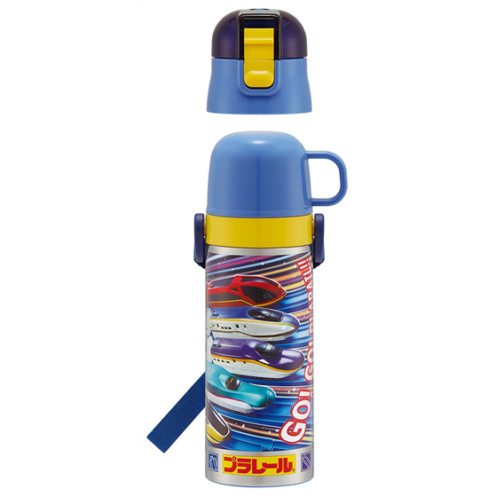 【お取り寄せ商品】超軽量2WAY ステンレスボトル 直飲み470ml コップ飲み430ml プラレール25