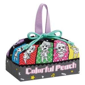 【お取り寄せ商品】ランチ巾着 カラフルピーチ25