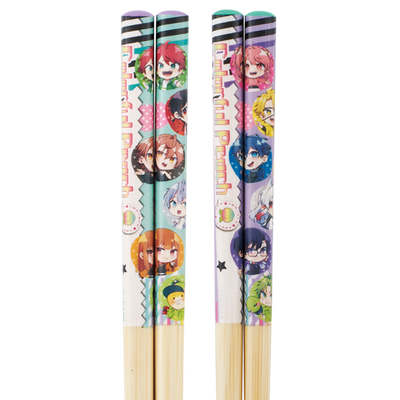 【お取り寄せ商品】竹箸21cm 2膳セット カラフルピーチ25