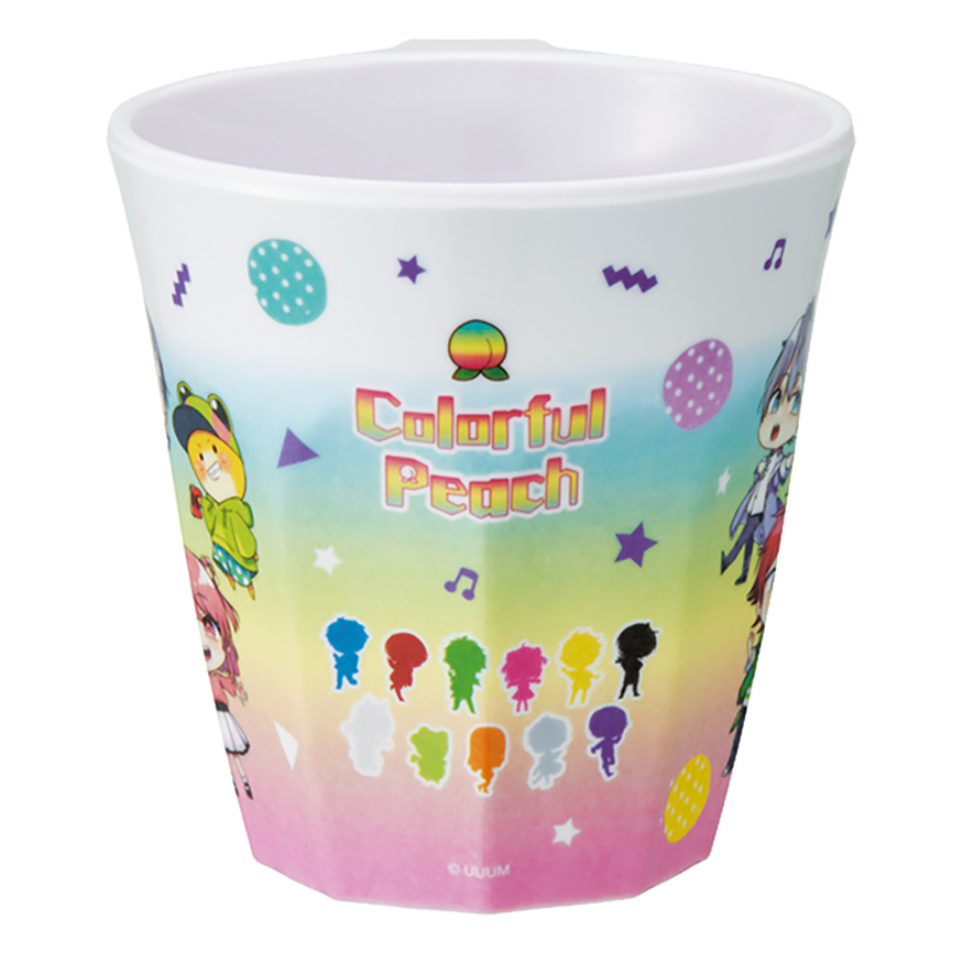 【お取り寄せ商品】持ち手付きメラミンタンブラー 300ml カラフルピーチ25
