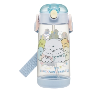 【お取り寄せ商品】ワンプッシュストローボトル 480ml すみっコぐらし