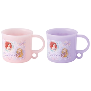 【お取り寄せ商品】抗菌 食洗機対応 プラコップ2個セット ディズニープリンセス