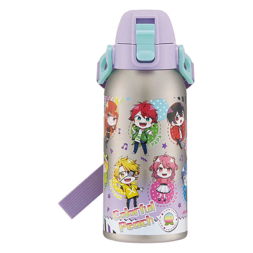 【お取り寄せ商品】ダイレクトステンレスボトル 保冷専用 600ml ショルダーベルト付き カラフルピーチ25