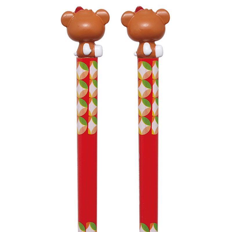 マスコット付 塗箸 すべり止め 21cm 十二支(さる)×ハローキティ