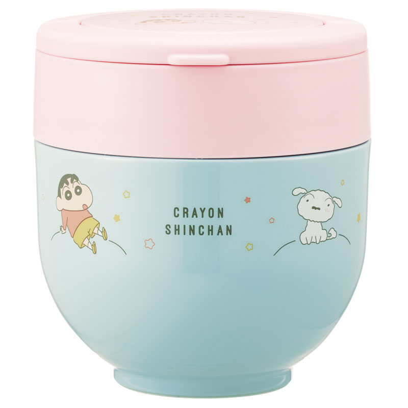 【お取り寄せ商品】折りたたみ ハンドル付き 保温 保冷 丼 ジャー 540ml クレヨンしんちゃんパステルスター