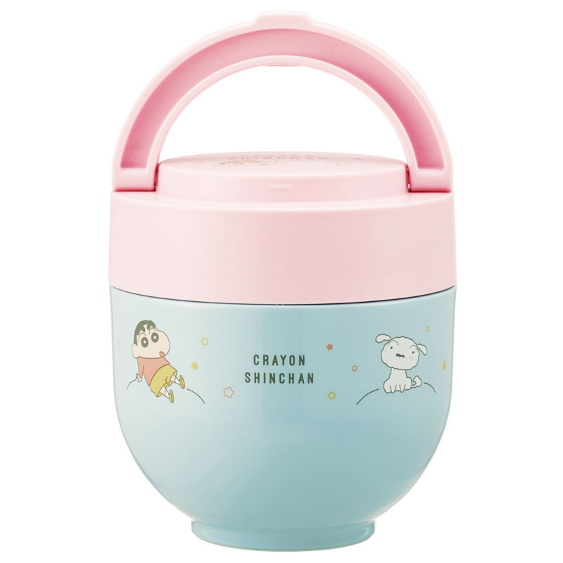 【お取り寄せ商品】折りたたみ ハンドル付き 保温 保冷 丼 ジャー 540ml クレヨンしんちゃんパステルスター