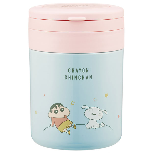【お取り寄せ商品】折りたたみ ハンドル付き 保温 保冷 デリカポット スープジャー 300ml クレヨンしんちゃんパステルスター