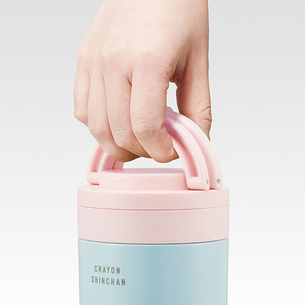 【お取り寄せ商品】折りたたみ ハンドル付き 保温 保冷 デリカポット スープジャー 300ml クレヨンしんちゃんパステルスター
