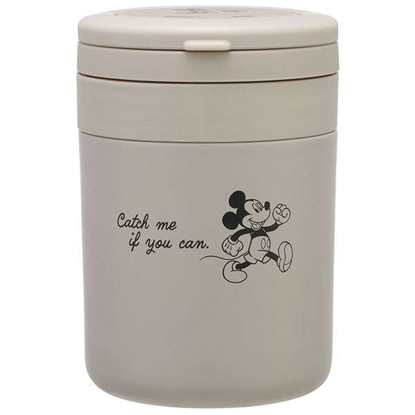 【お取り寄せ商品】折りたたみ ハンドル付き 保温 保冷 デリカポット スープジャー 300ml ミッキーシンプルロゴ