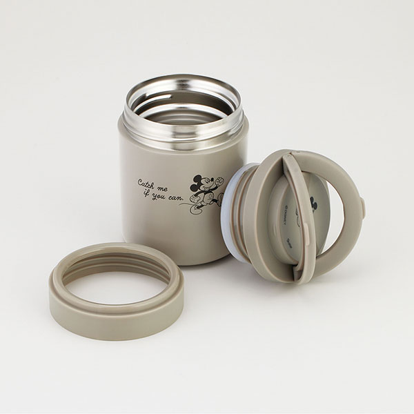 【お取り寄せ商品】折りたたみ ハンドル付き 保温 保冷 デリカポット スープジャー 300ml ミッキーシンプルロゴ