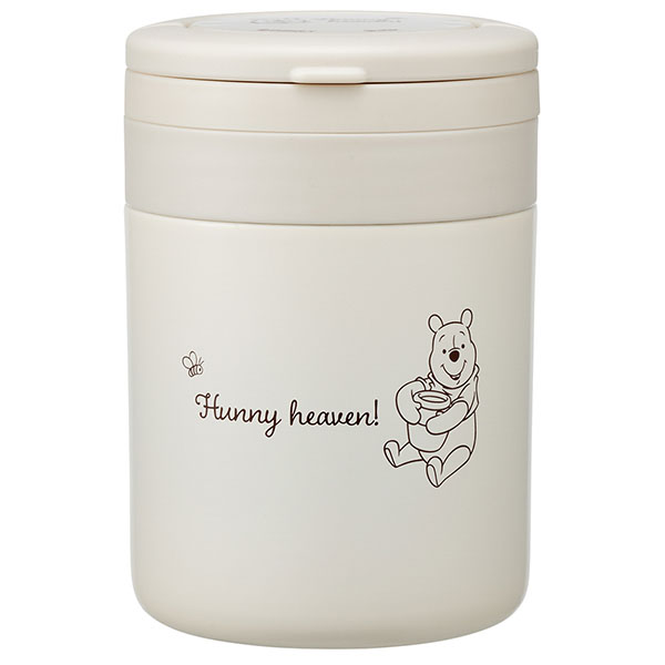 【お取り寄せ商品】折りたたみ ハンドル付き 保温 保冷 デリカポット スープジャー 300ml プーさんシンプルロゴ