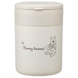 【お取り寄せ商品】折りたたみ ハンドル付き 保温 保冷 デリカポット スープジャー 300ml プーさんシンプルロゴ
