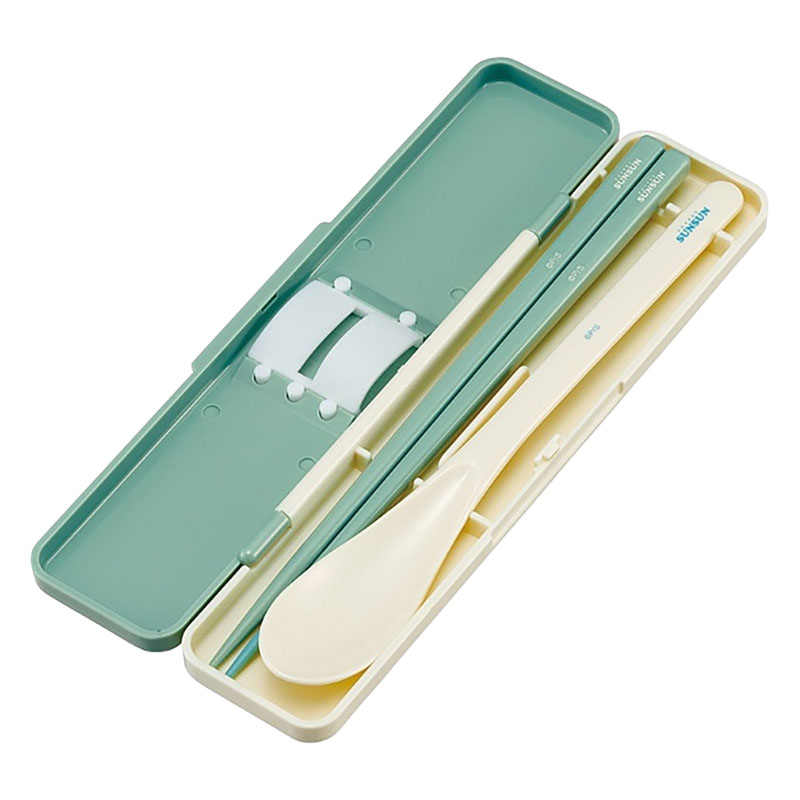 【お取り寄せ商品】音が鳴らないコンビセット 箸18cm・スプーン パペットスンスン