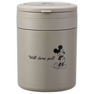 【お取り寄せ商品】折りたたみ ハンドル付き 保温 保冷 デリカポット 500ml ミッキーシンプルロゴ