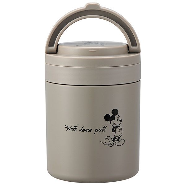 【お取り寄せ商品】折りたたみ ハンドル付き 保温 保冷 デリカポット 500ml ミッキーシンプルロゴ