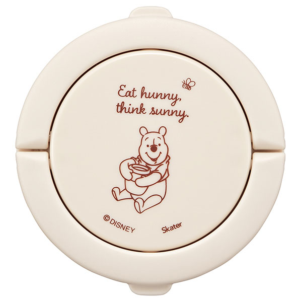 【お取り寄せ商品】折りたたみ ハンドル付き 保温 保冷 デリカポット 500ml プーさんシンプルロゴ