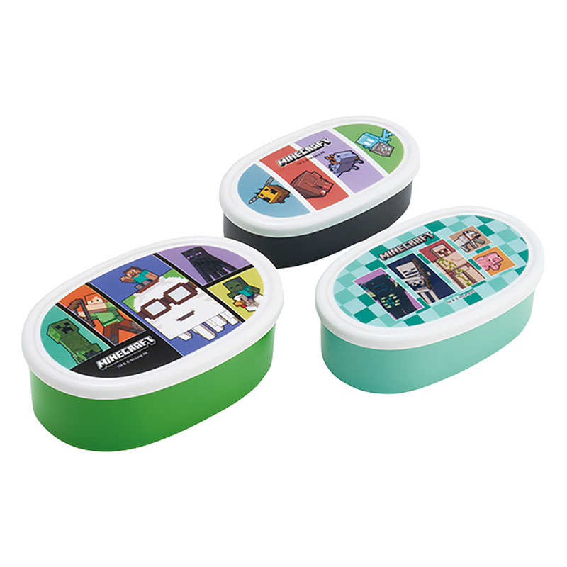 シール容器 3P(L400ml M280ml S180ml)セット マインクラフト