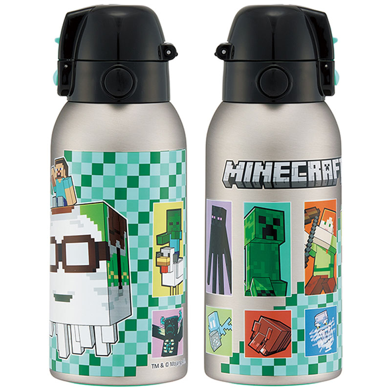 ダイレクトボトル ショルダーベルト付 マインクラフト 保冷 600ml