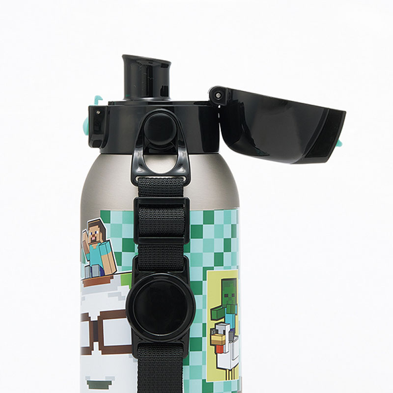 ダイレクトボトル ショルダーベルト付 マインクラフト 保冷 600ml