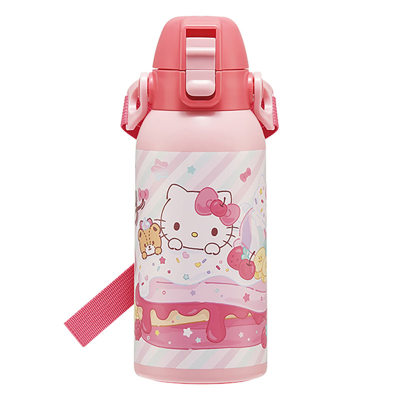ダイレクトボトル ショルダーベルト付 ハローキティ 保冷 600ml