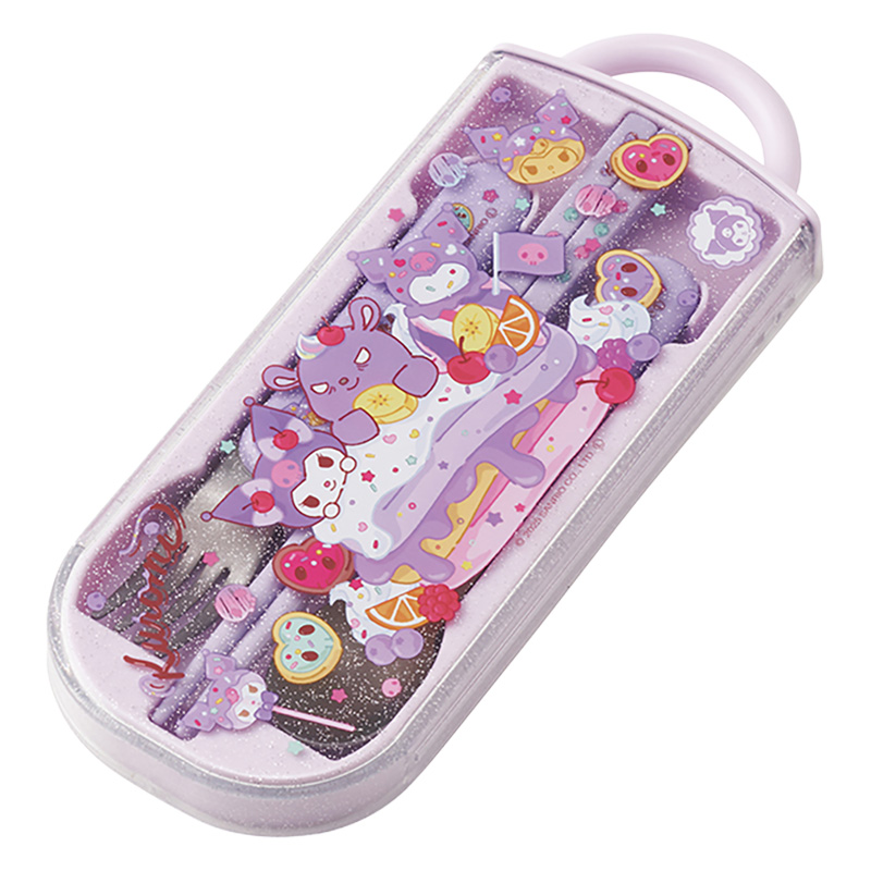 食洗機対応 スライド式トリオセット 箸16.5cm・スプーン・フォーク クロミファンシー