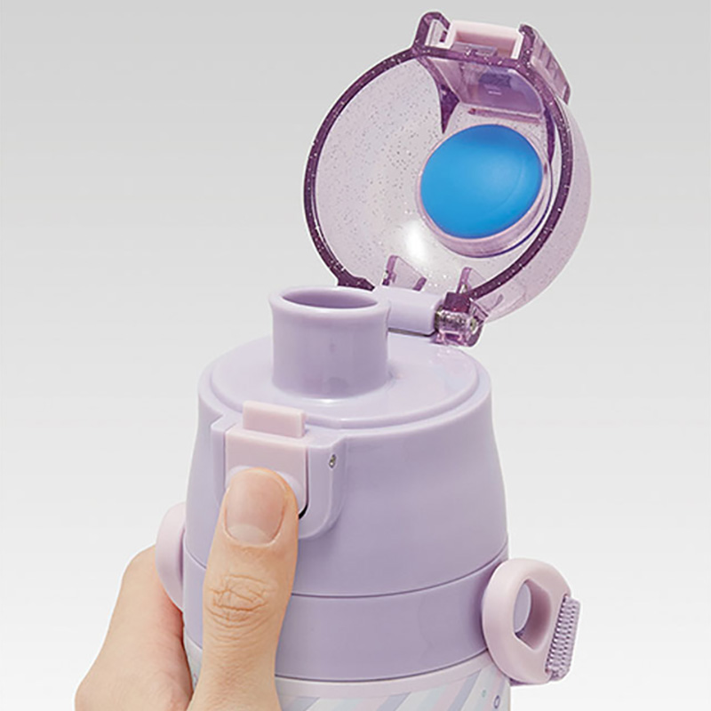 超軽量 2WAY ステンレスボトル ショルダーベルト付 クロミちゃん 保温・保冷 直飲み470ml コップ飲み430ml