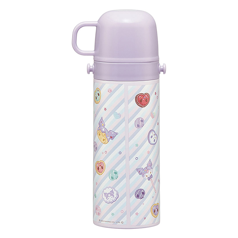 超軽量 2WAY ステンレスボトル ショルダーベルト付 クロミちゃん 保温・保冷 直飲み470ml コップ飲み430ml