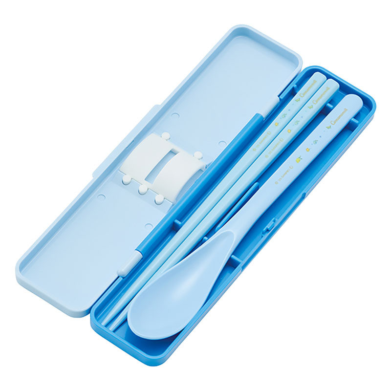 音が鳴らないコンビセット 箸18cm・スプーン シナモロールパステル水彩 花柄