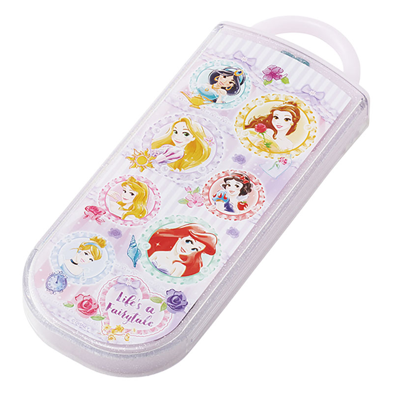 食洗機対応 スライド式トリオセット 箸16.5cm・スプーン・フォーク ディズニープリンセス