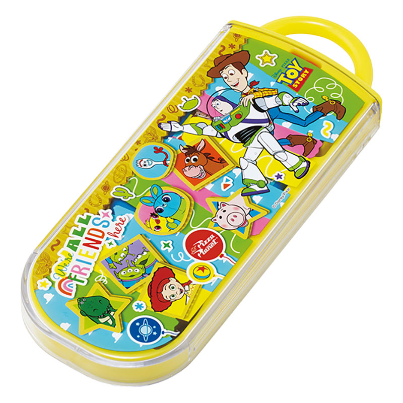 【お取り寄せ商品】食洗機対応 スライド式トリオセット 箸16.5cm・スプーン・フォーク トイ・ストーリー26