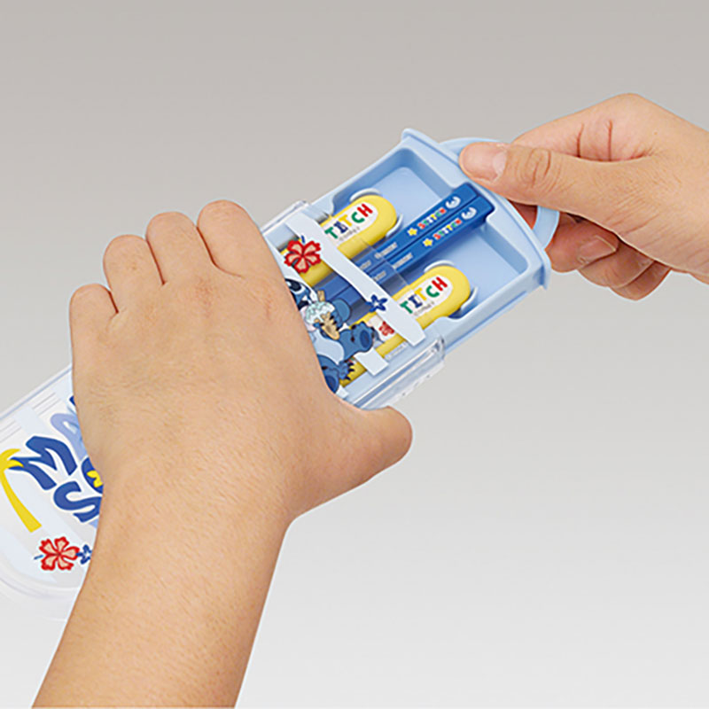 【お取り寄せ商品】食洗機対応 スライド式トリオセット 箸16.5cm・スプーン・フォーク スティッチ26