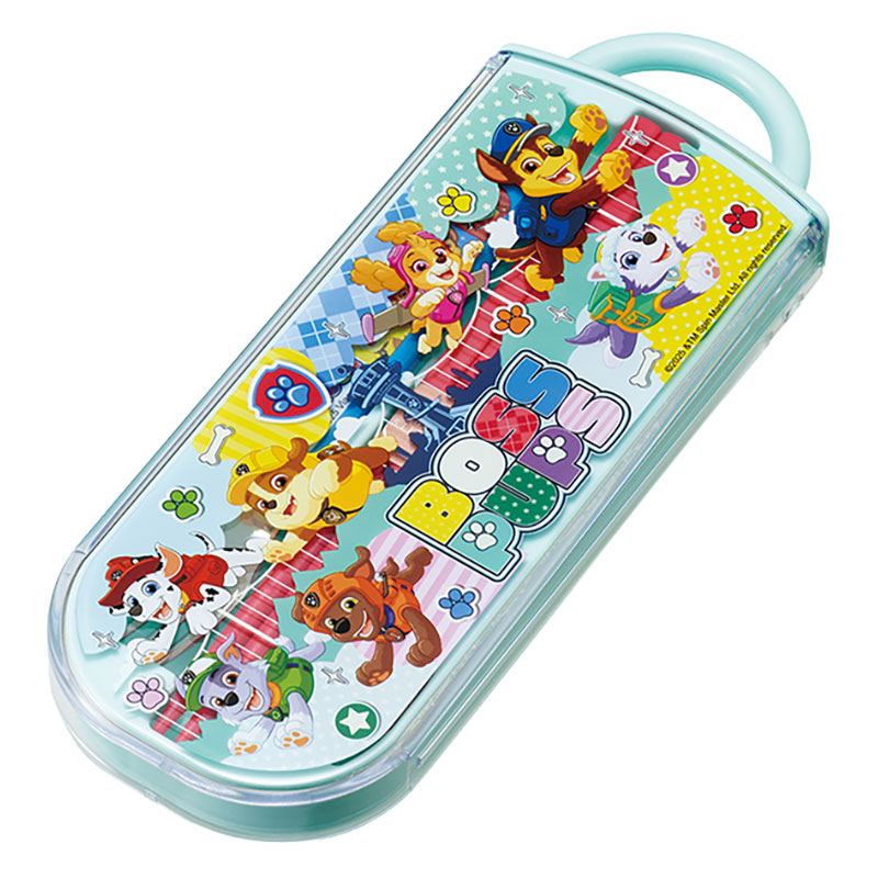 【お取り寄せ商品】食洗機対応 スライド式トリオセット 箸16.5cm・スプーン・フォーク パウパトロール26