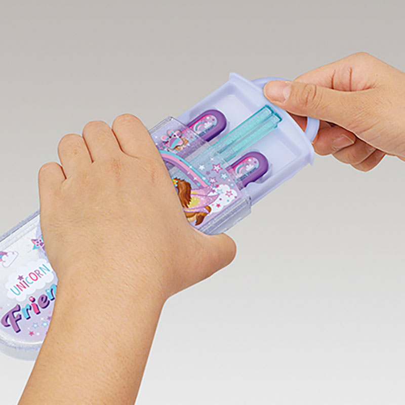 【お取り寄せ商品】食洗機対応 スライド式トリオセット 箸16.5cm・スプーン・フォーク パウパトロールユニコーン