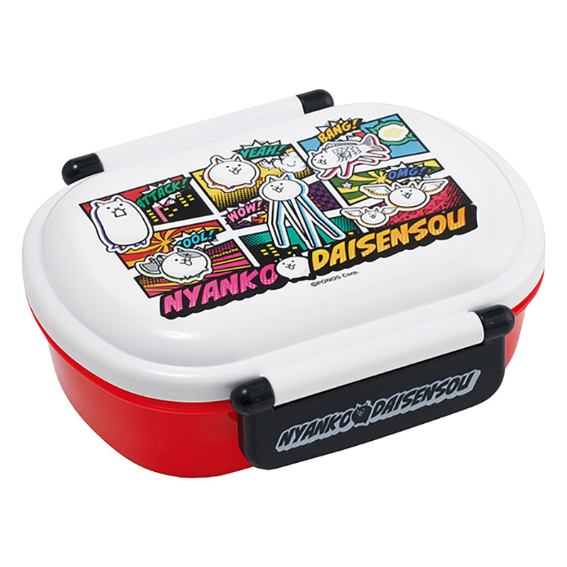 【お取り寄せ商品】抗菌 食洗機対応 ふわっとフタタイトランチボックス 360ml にゃんこ大戦争26