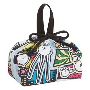 【お取り寄せ商品】ランチ巾着 29×16.5×マチ12cm にゃんこ大戦争26