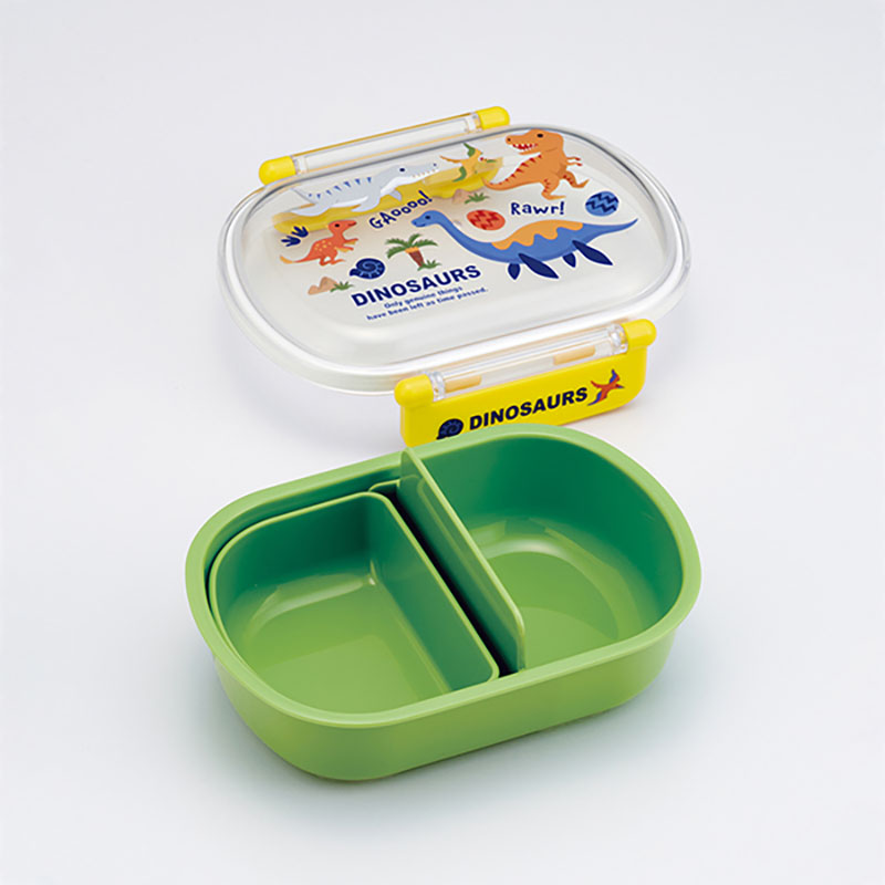 抗菌 食洗機対応 ふわっとフタタイトランチボックス 360ml ディノサウルス