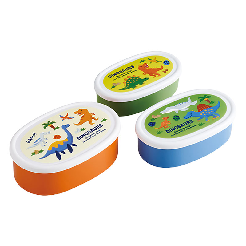 シール容器 3P(L400ml M280ml S180ml)セット ディノサウルス
