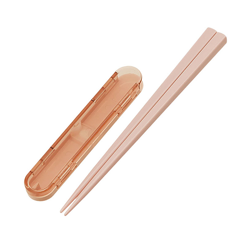 音のならない ハーフ箸箱 18cm箸付 スモーキーピンク