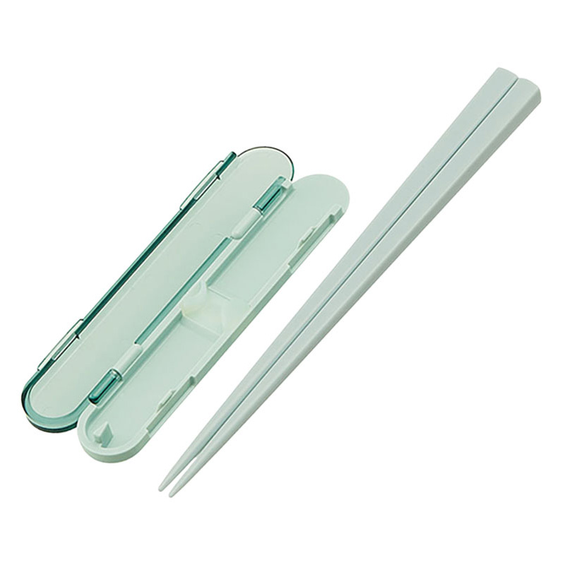 音のならない ハーフ箸箱 18cm箸付 スモーキーグリーン