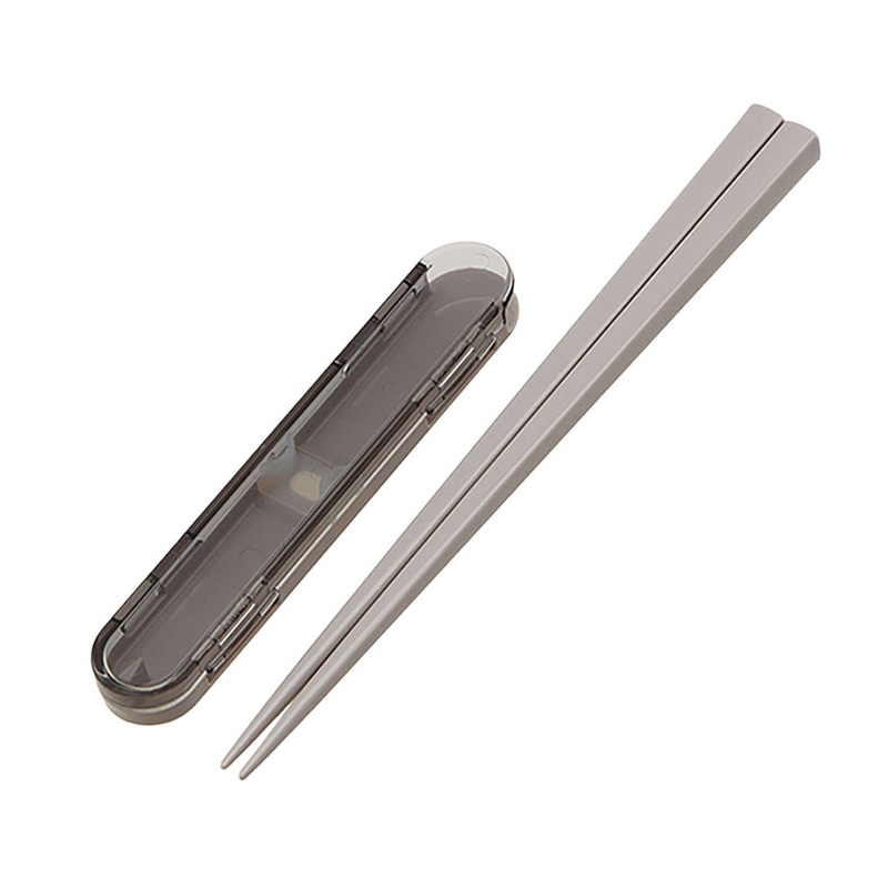 音のならない ハーフ箸箱 18cm箸付 スモーキーグレー