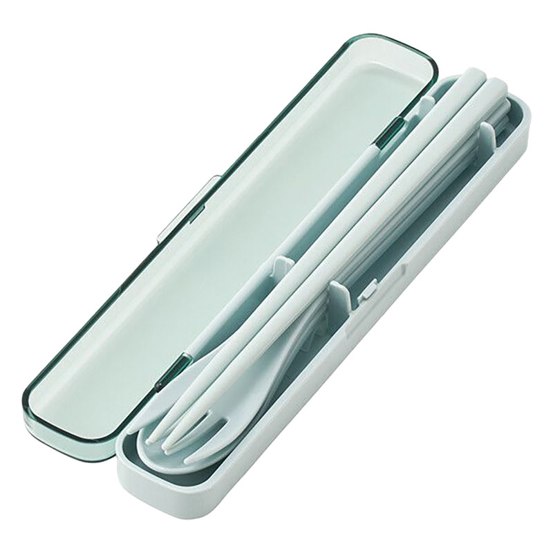 【お取り寄せ商品】音のならないトリオセット 箸18cm・スプーン・フォーク スモーキーグリーン