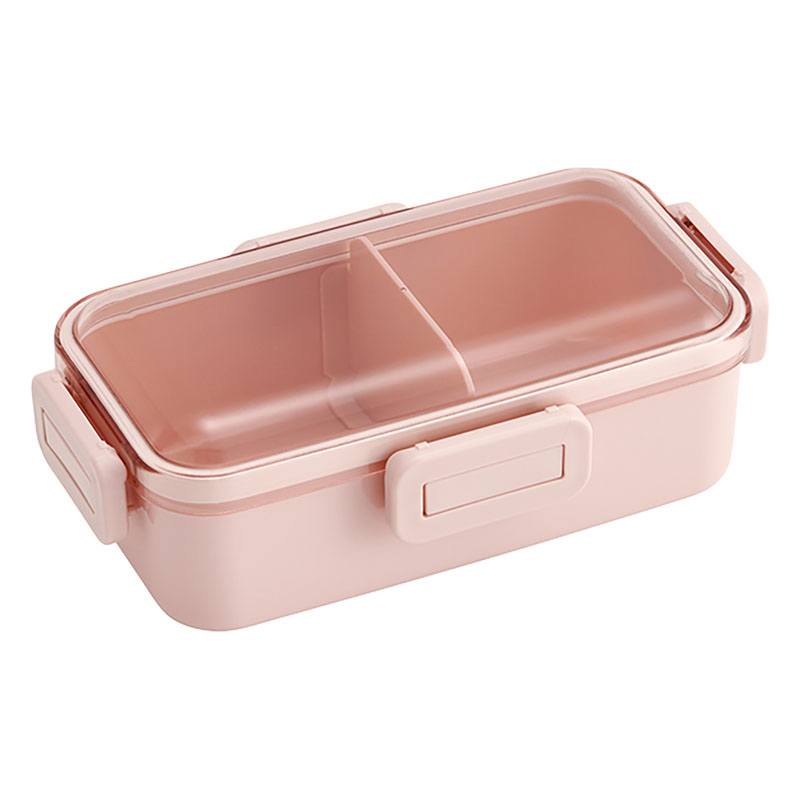 おかずがつぶれにくい ふわっと弁当箱 1段 530ml スモーキーピンク キッズドア