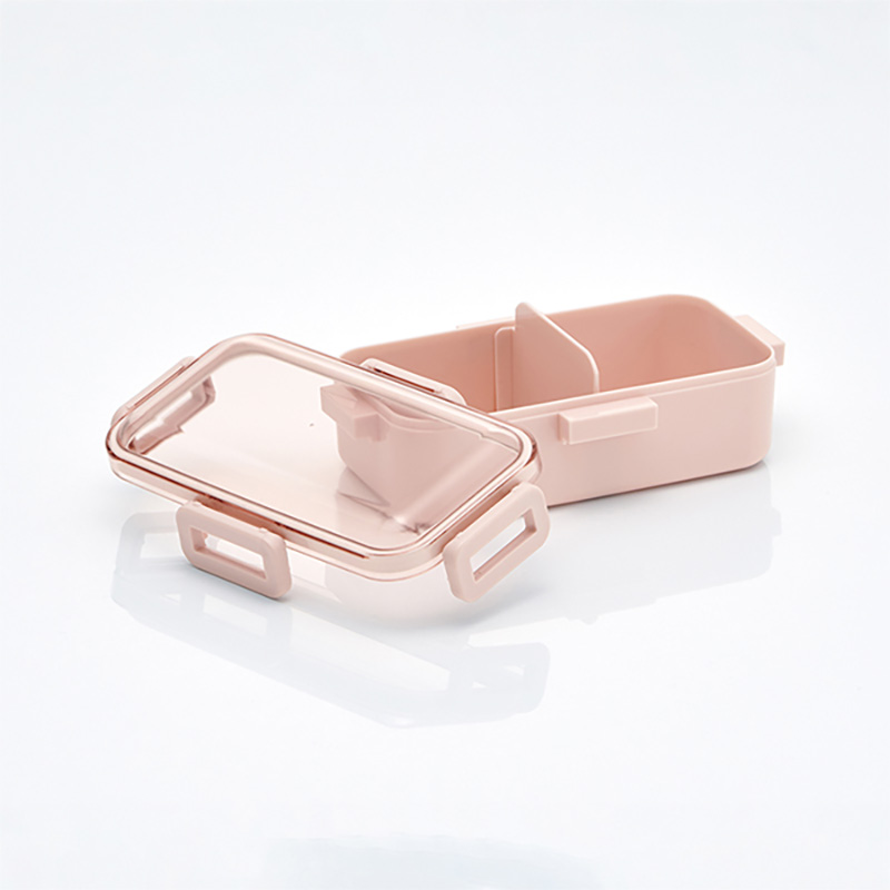 おかずがつぶれにくい ふわっと弁当箱 1段 530ml スモーキーピンク キッズドア