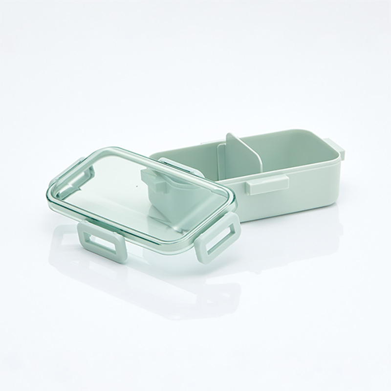 おかずがつぶれにくい ふわっと弁当箱 1段 530ml スモーキーグリーン キッズドア